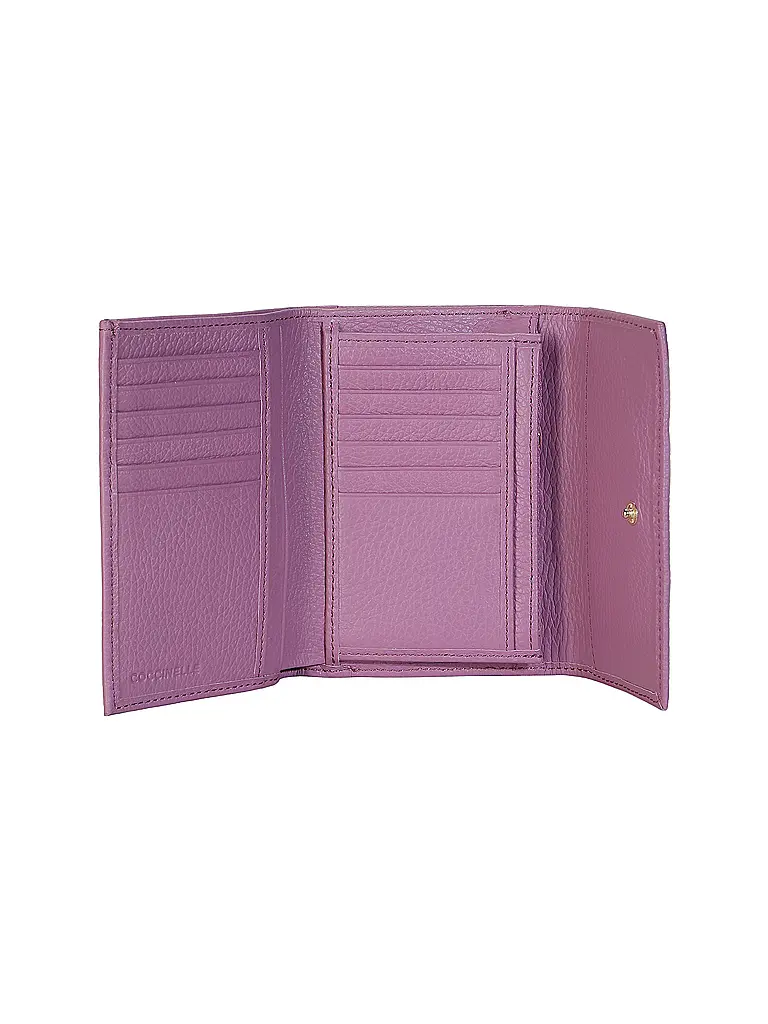 COCCINELLE | Nom du produit : Portefeuille METALLIC SOFT | Rose vif