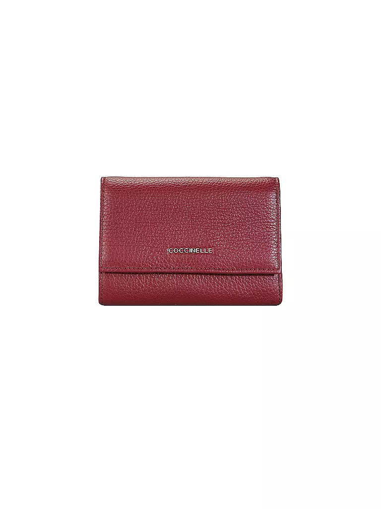 COCCINELLE | Portefeuille METALLIC SOFT | dunkelrot