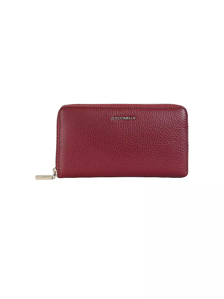 COCCINELLE | Portefeuille METALLIC SOFT | dunkelrot