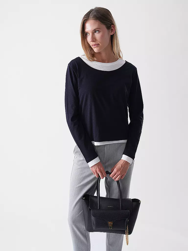 COCCINELLE | Sac en cuir - Shopper DOBBLE BEAT | schwarz