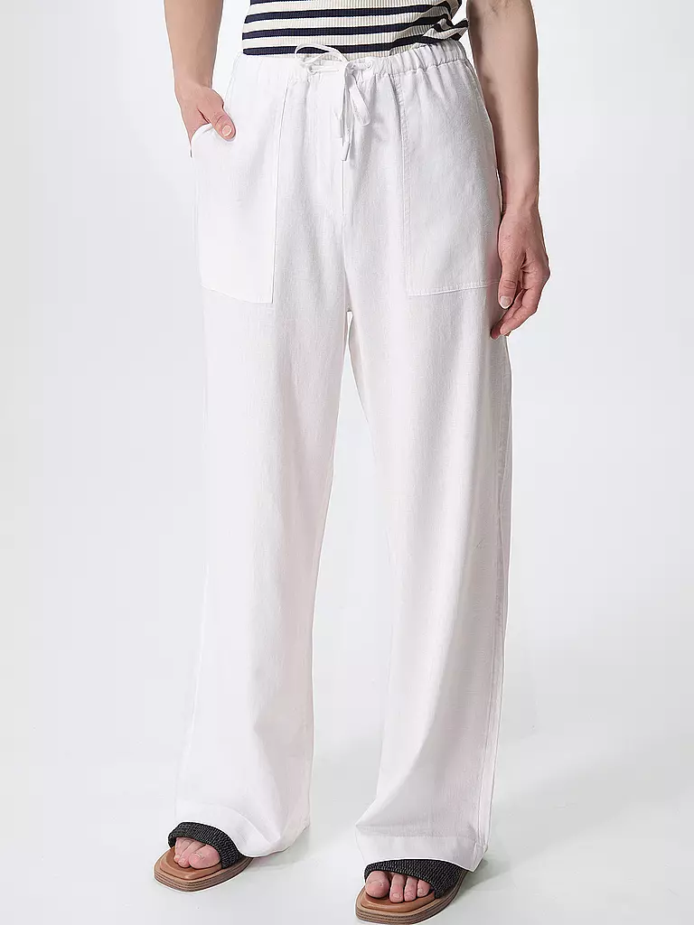 COMMA IDENTITY | Leinenhose | Blanc