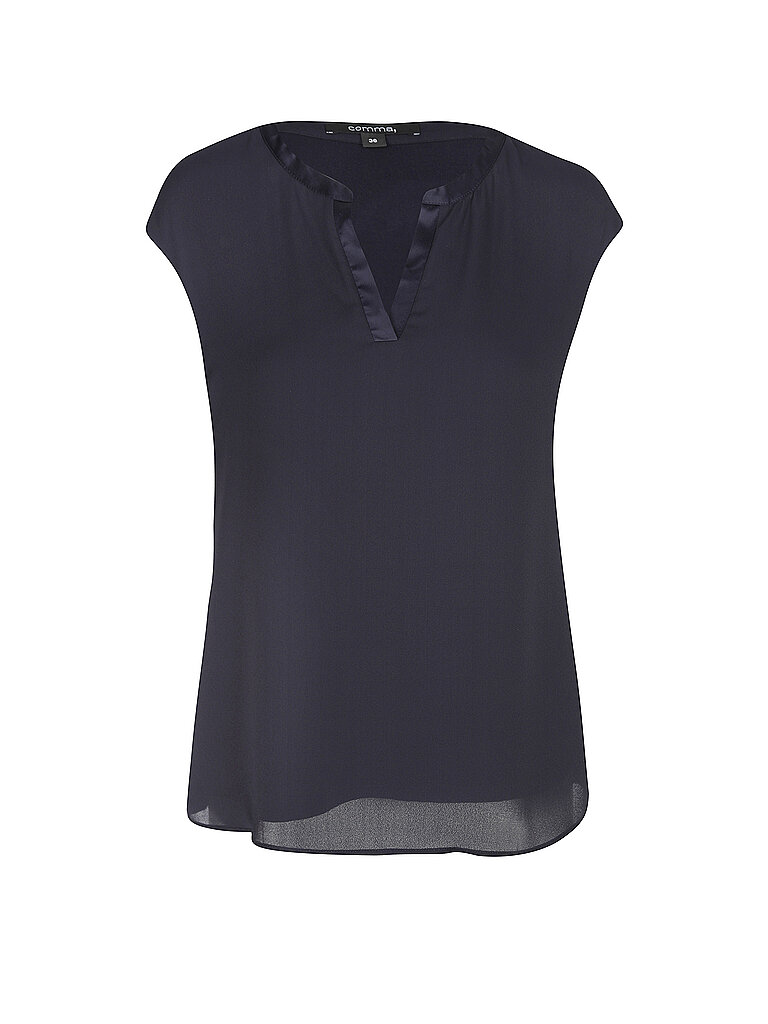 Comma T-shirt bleu marine 36
