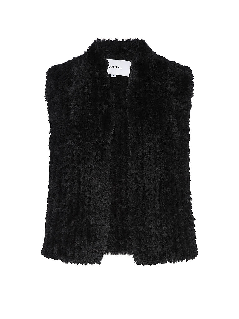 Gilet aspect fourrure noir XL