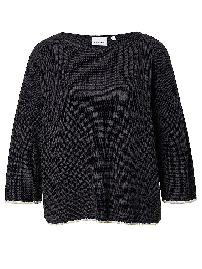 Comma Pull-over bleu marine 34