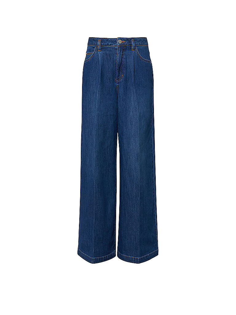 Comma Jeans Jambe Large bleu 38
