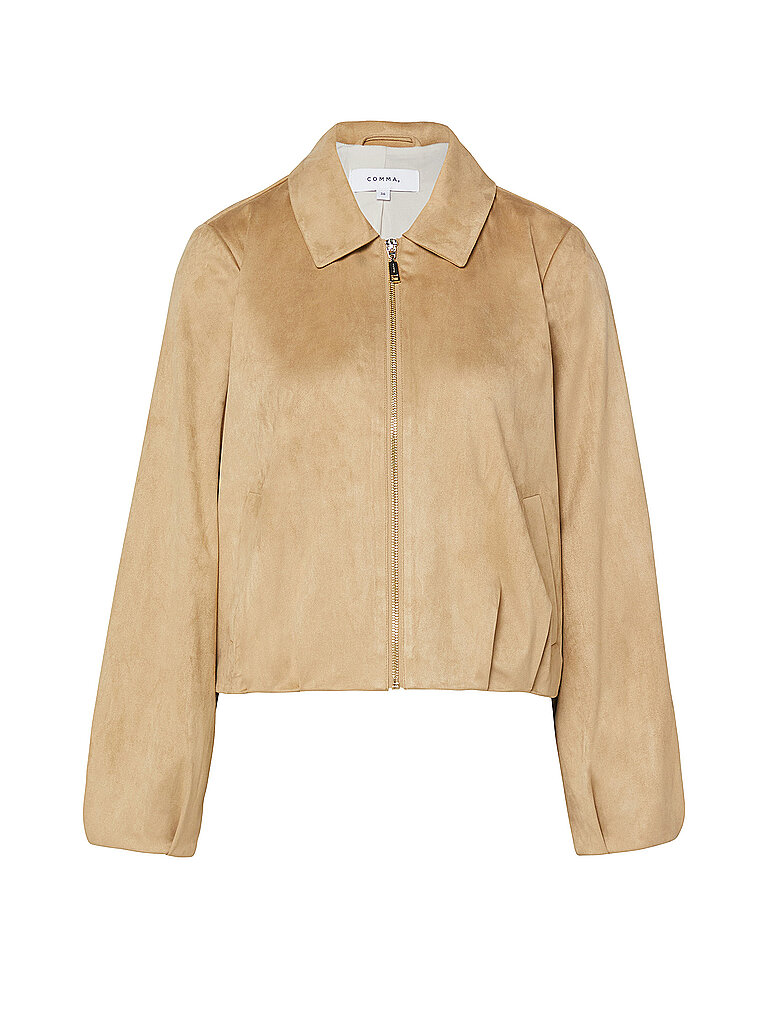 Comma Veste aspect cuir camel 36