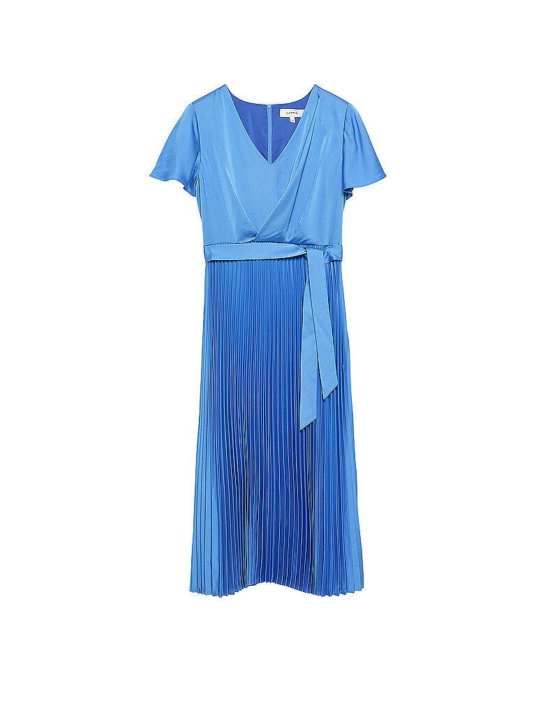Comma Robe midi bleu 46