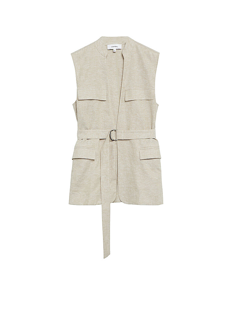 Comma Gilet gris clair 42