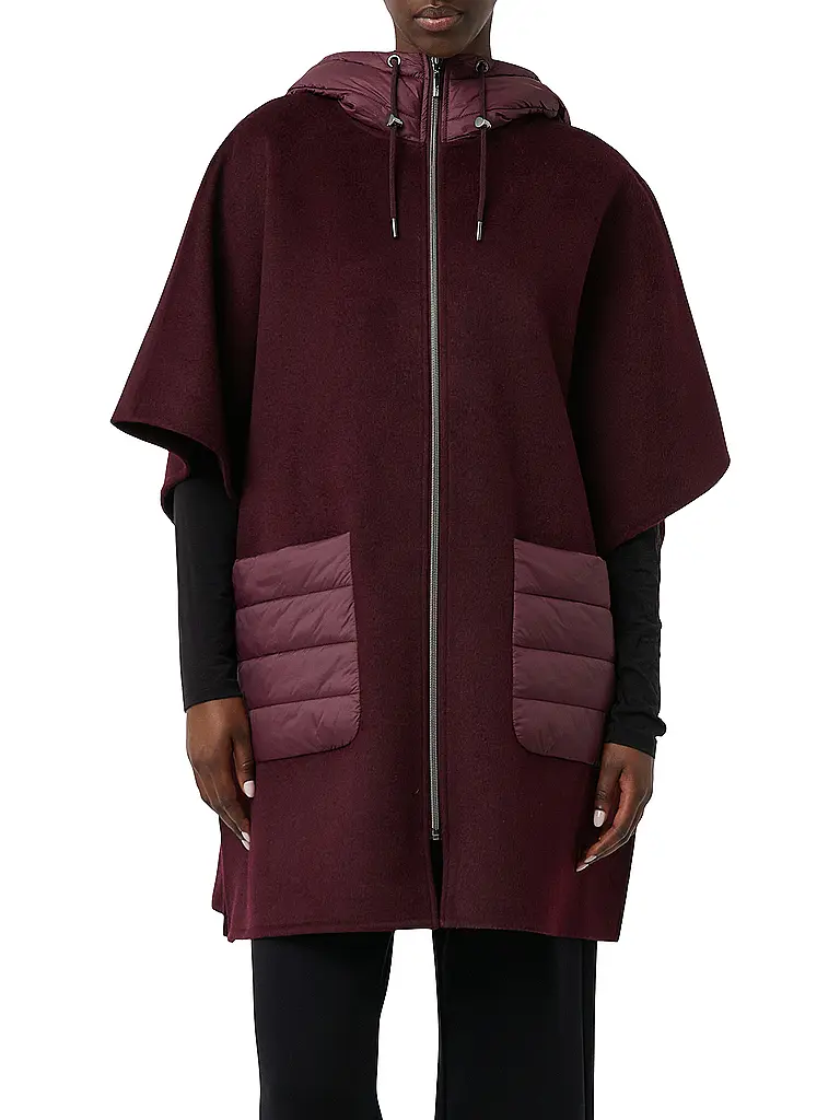 COMMA | Cape - Poncho | Rouge foncé