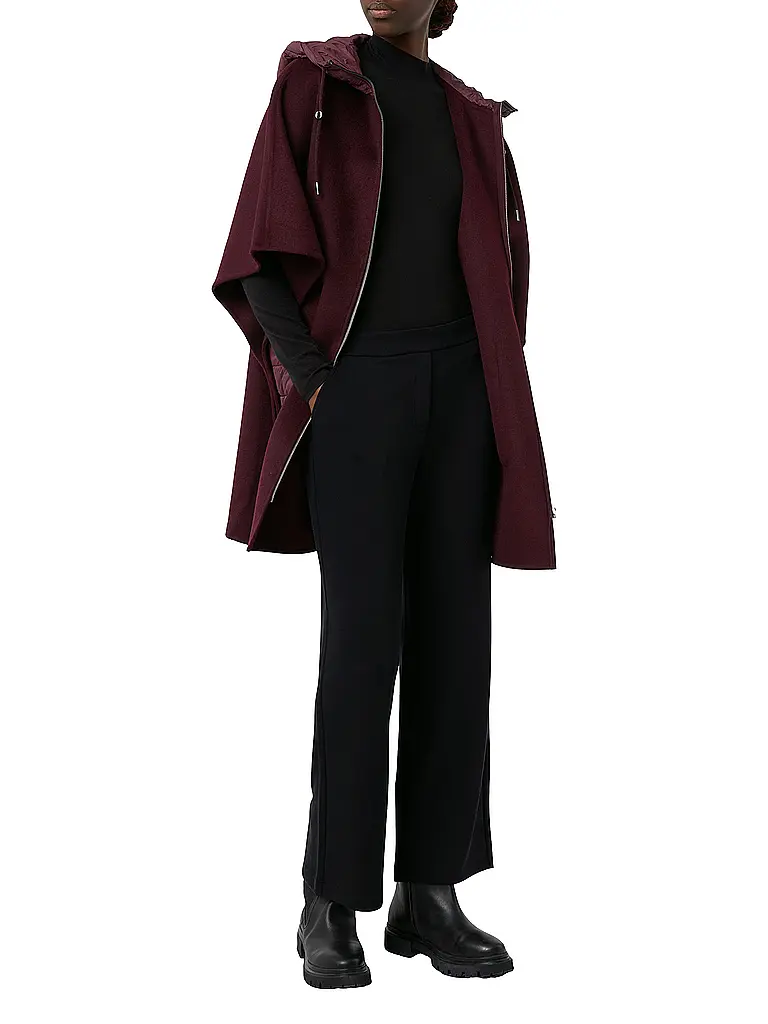 COMMA | Cape - Poncho | Rouge foncé