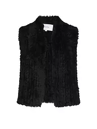 COMMA | Gilet aspect fourrure | Noir