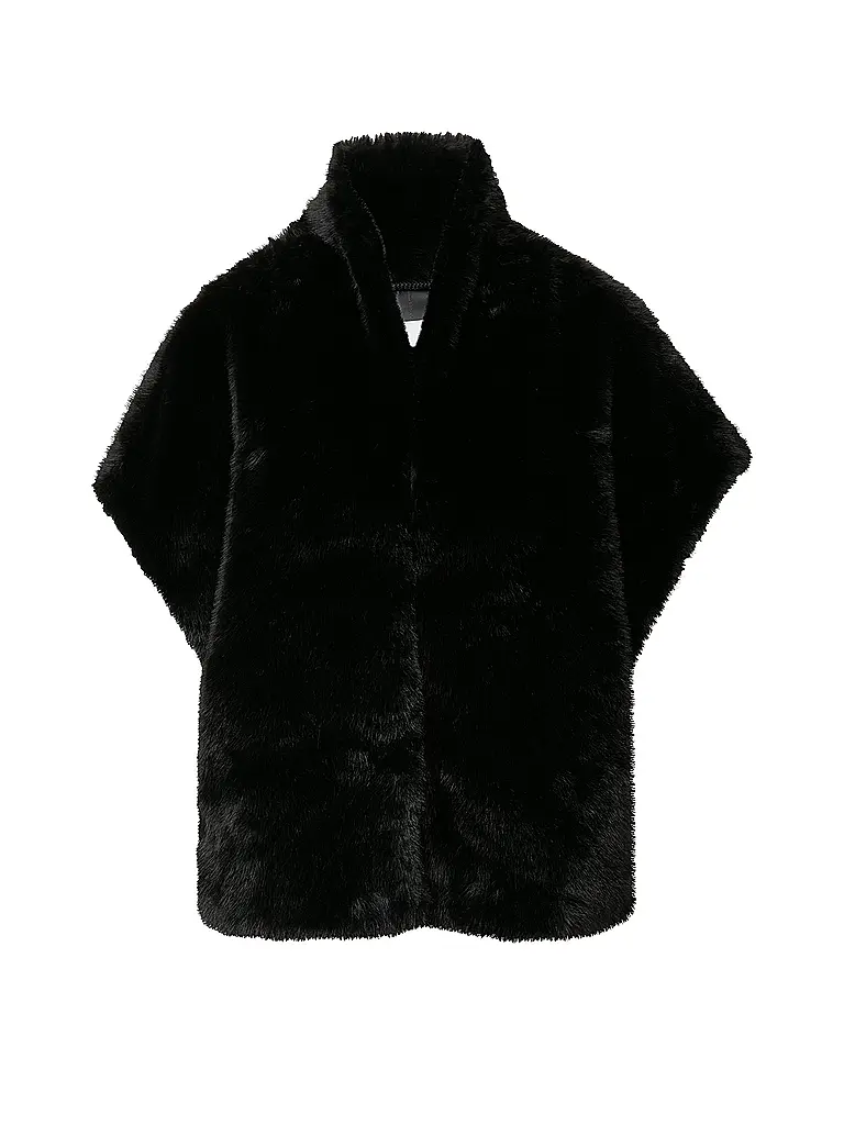 COMMA | Gilet aspect fourrure | Noir