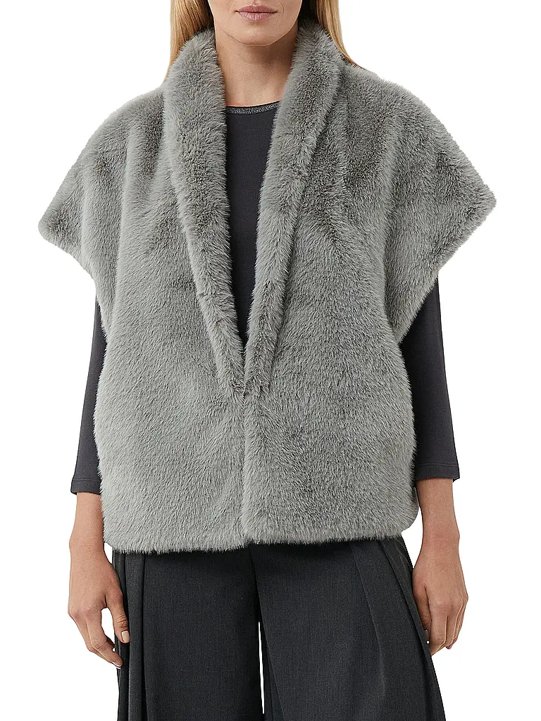 COMMA | Gilet en fausse fourrure
Marque : COMMA
Couleur : gris
Catégories : Mode, Femme

Longueur des manches : Sans manches
Composition : Fourrure synthétique, Polyester/Polyamide, Viscose
Forme du col : Col montant
Motif : Uni
Coupe (vêtements d’ext | 