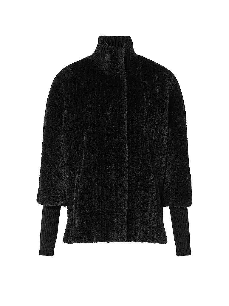 COMMA | Jacke in Felloptik | Noir