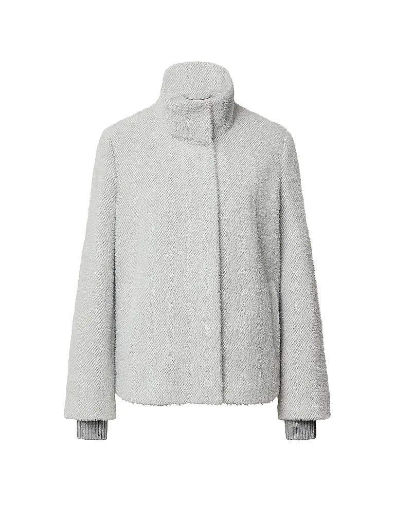 COMMA | Jacke in Felloptik | Gris clair