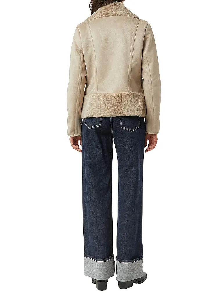 COMMA | Jacke in Felloptik | Camel