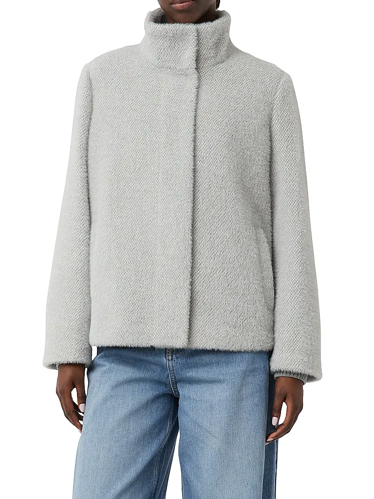 COMMA | Jacke in Felloptik | Gris clair