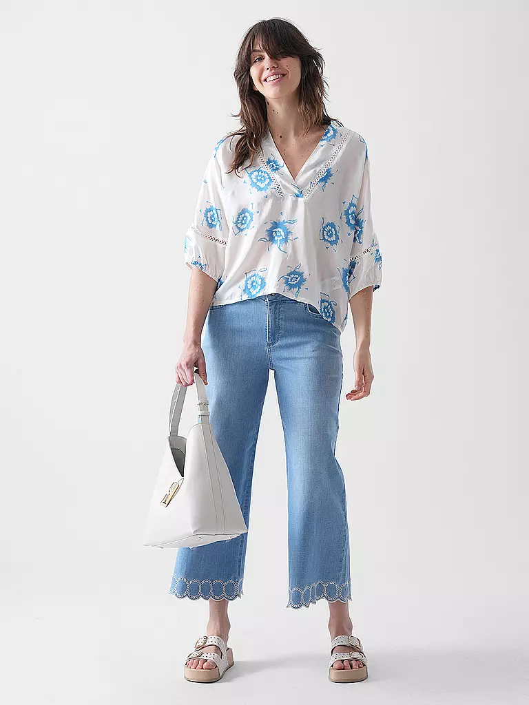 COMMA | Jeans Wide Leg 7/8 | Bleu