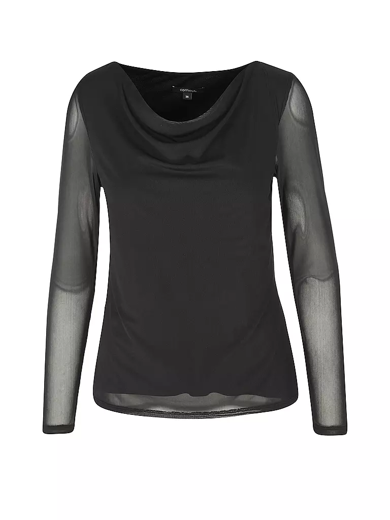 COMMA | Langarmshirt  | Noir
