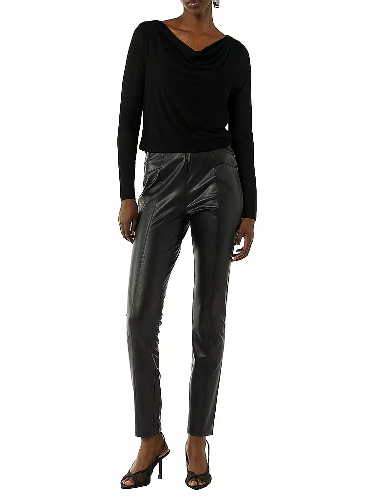 COMMA | Langarmshirt  | Noir