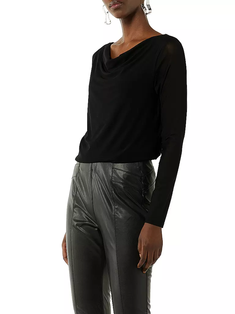 COMMA | Langarmshirt  | Noir