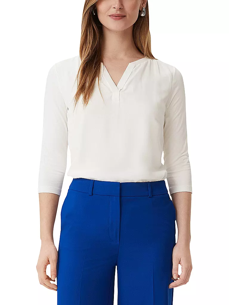COMMA | Langarmshirt  | Blanc