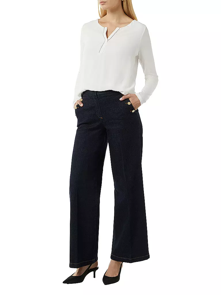 COMMA | Langarmshirt | Blanc