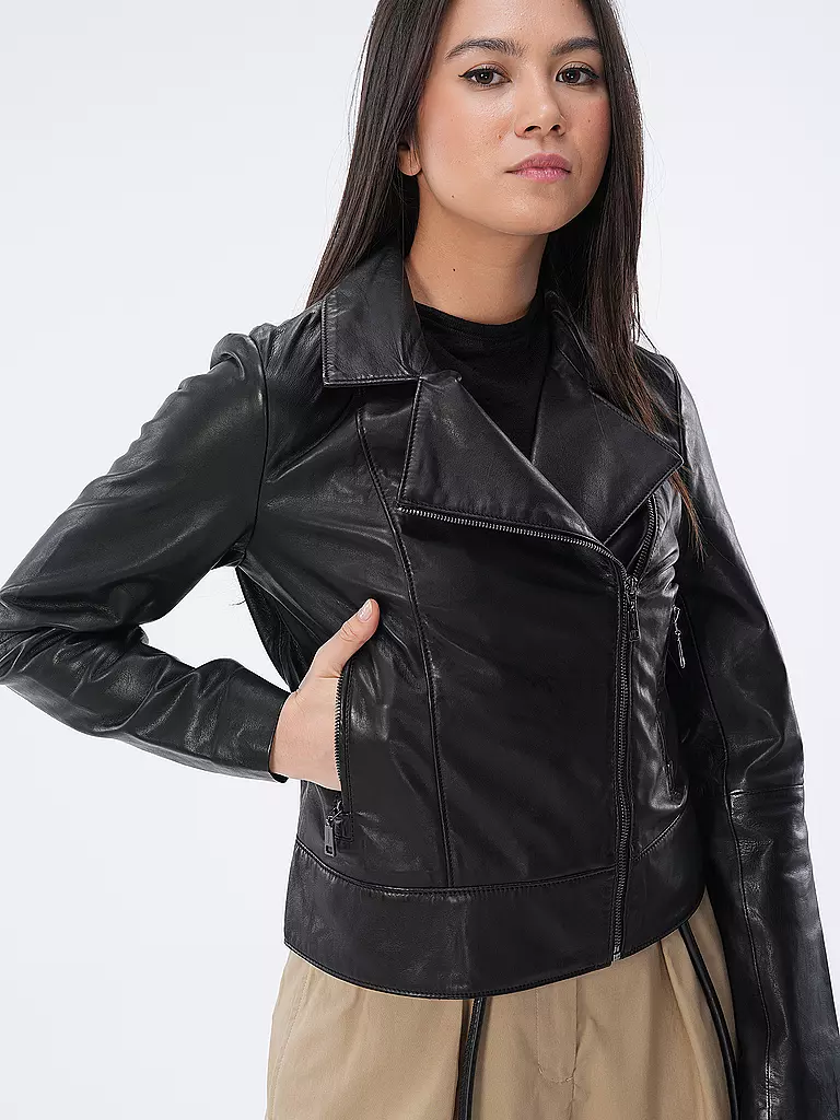COMMA | Lederjacke | Noir