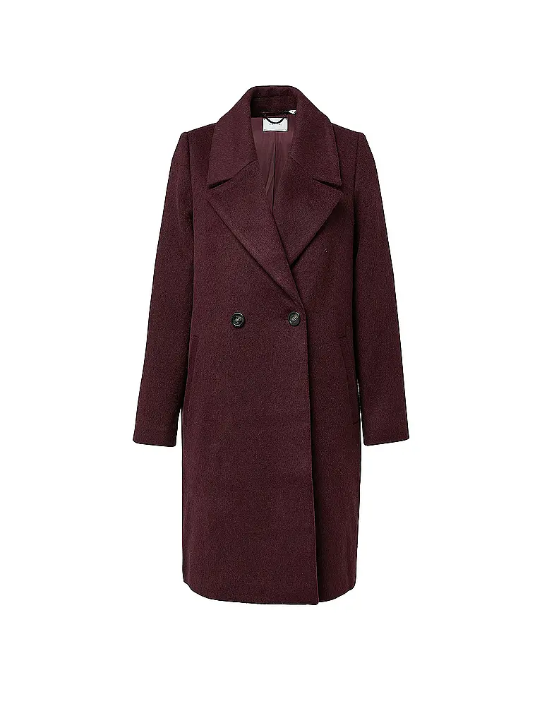 COMMA | Manteau en laine | Rouge foncé