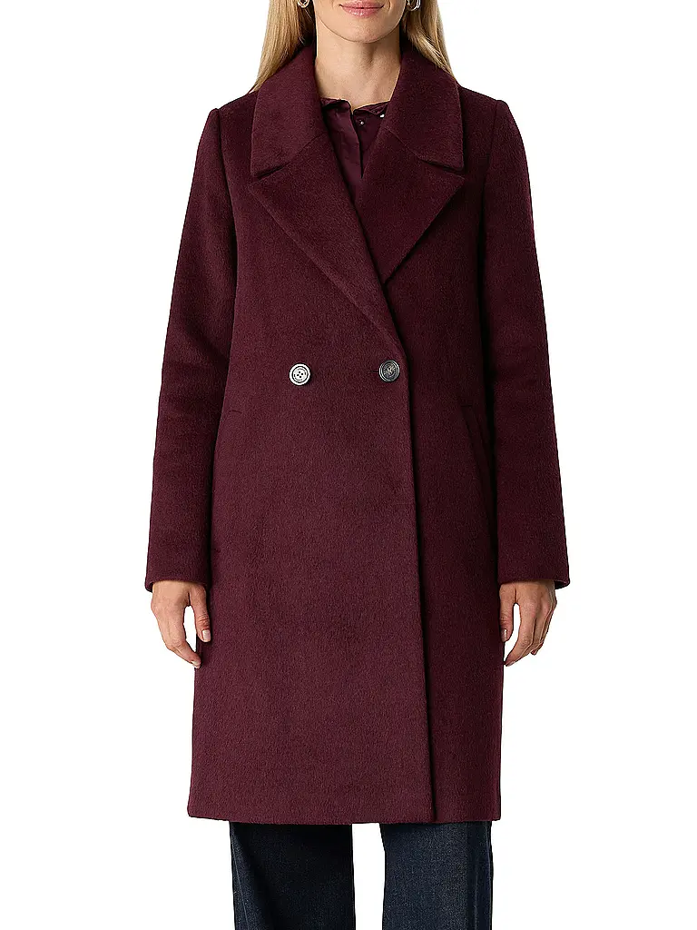 COMMA | Manteau en laine | Rouge foncé