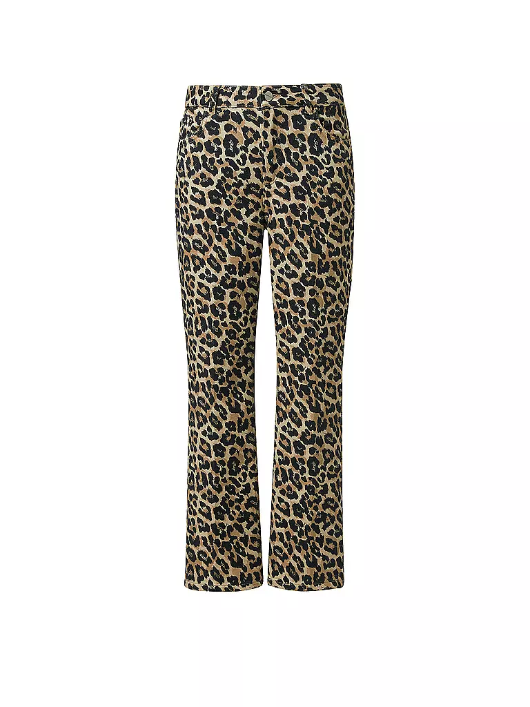 COMMA | Pantalon évasé 7/8 | camel