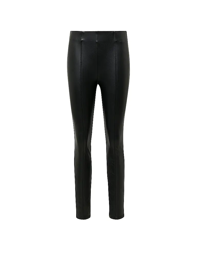 COMMA | Pantalon aspect cuir | schwarz