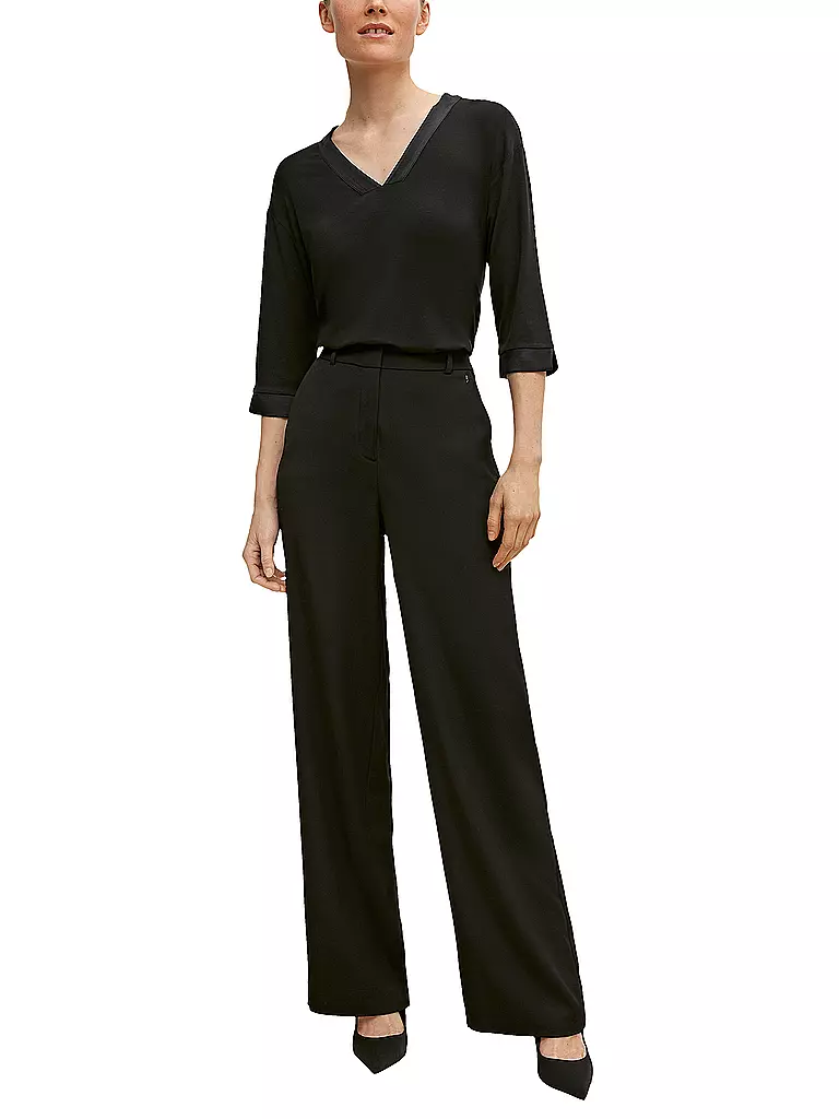 COMMA | Pantalon taille haute | schwarz