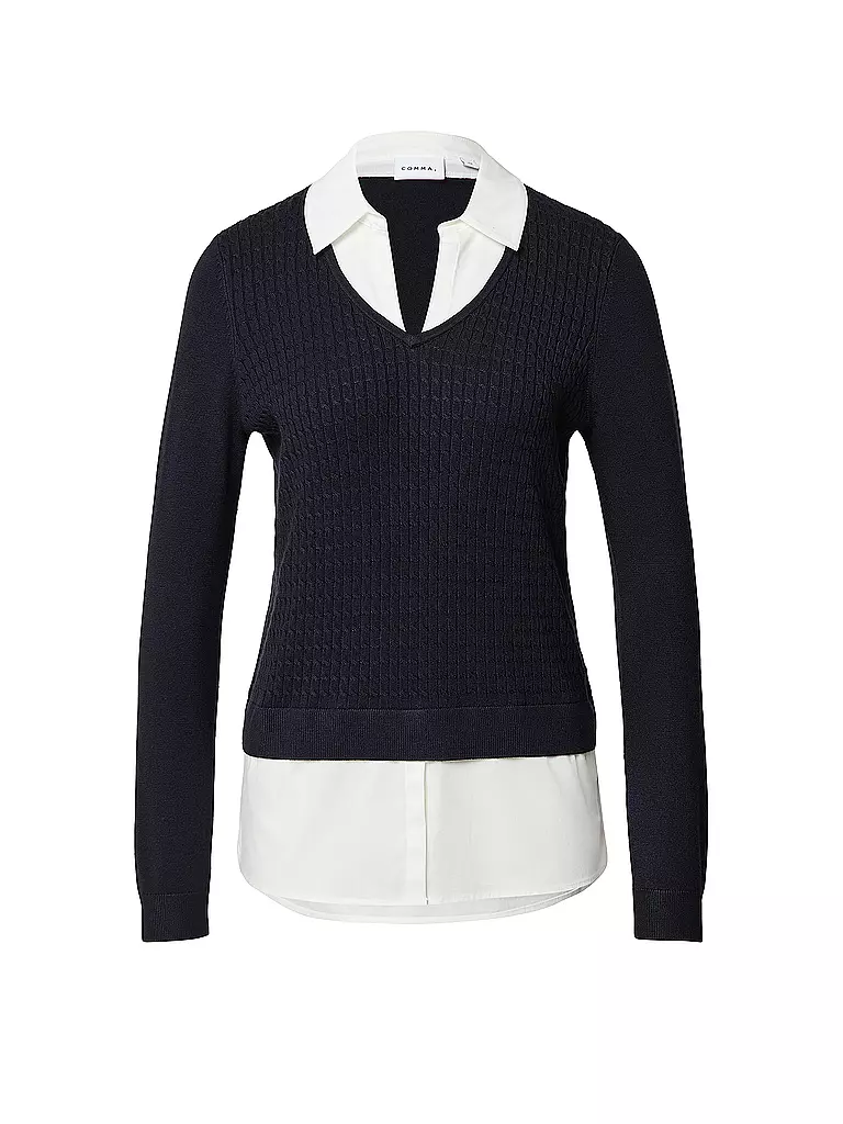 COMMA | Pull | Bleu foncé