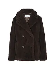 COMMA | Veste aspect fourrure | Marron