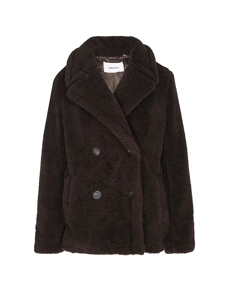 COMMA | Veste aspect fourrure | braun