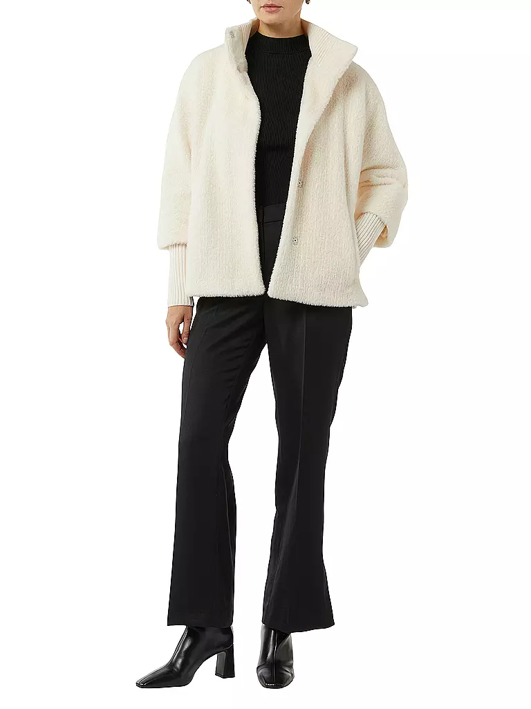 COMMA | Veste aspect fourrure | weiss