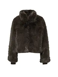COMMA | Veste en fausse fourrure | Marron