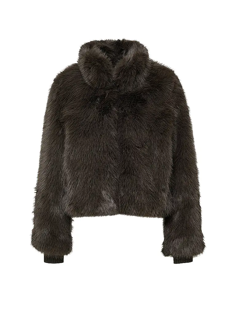 COMMA | Veste en fausse fourrure | braun