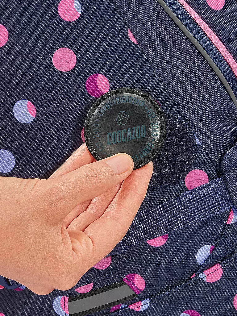 COOCAZOO | Nom du produit : Sac à dos scolaire MATE Reflective Moons | Bleu foncé