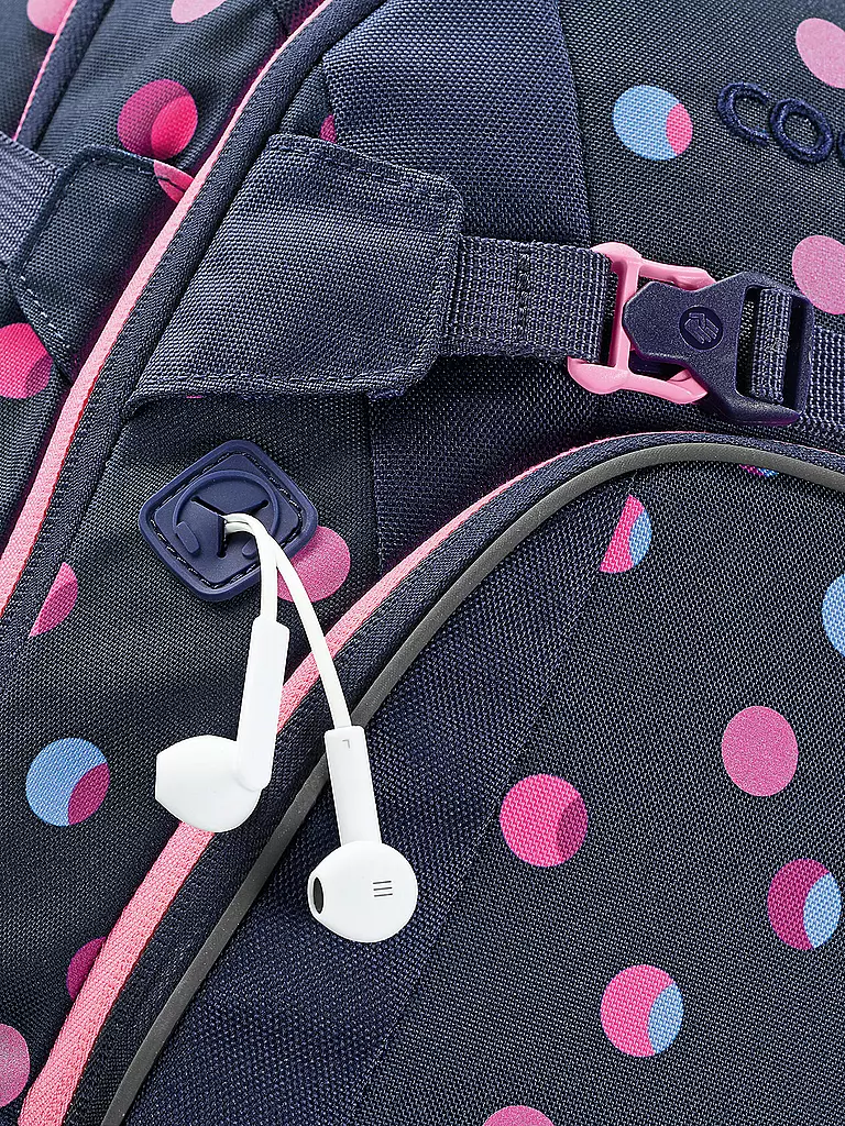 COOCAZOO | Nom du produit : Sac à dos scolaire MATE Reflective Moons | Bleu foncé