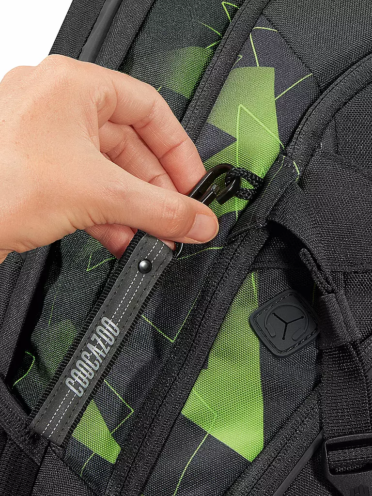 COOCAZOO | Sac à dos scolaire MATE Lime Flash | Noir