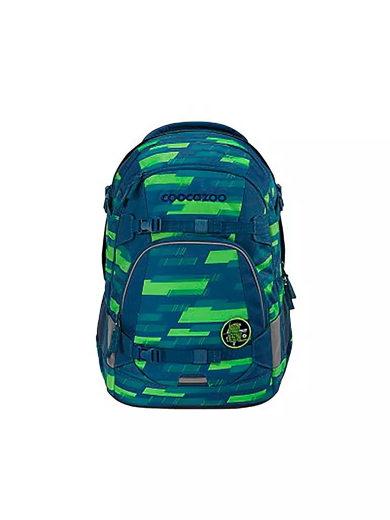 COOCAZOO | Sac à dos scolaire MATE Lime Stripe | Bleu