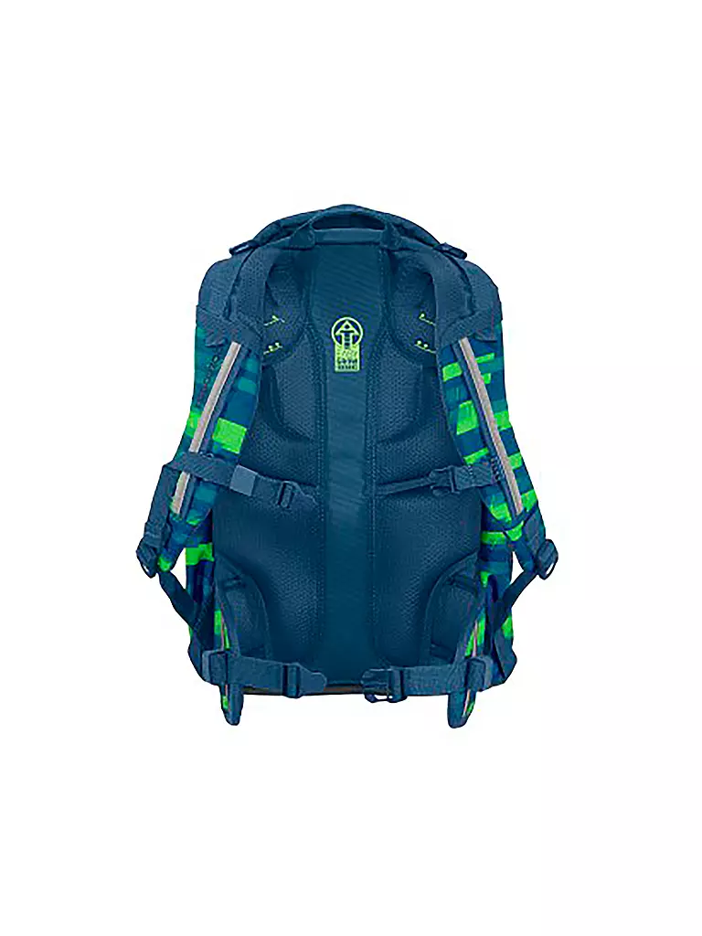 COOCAZOO | Sac à dos scolaire MATE Lime Stripe | Bleu