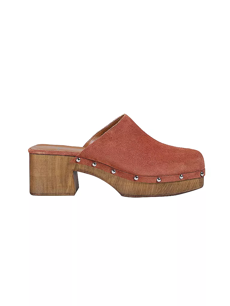 COPENHAGEN | Pantoletten - Clogs SUEDE | Cuivre