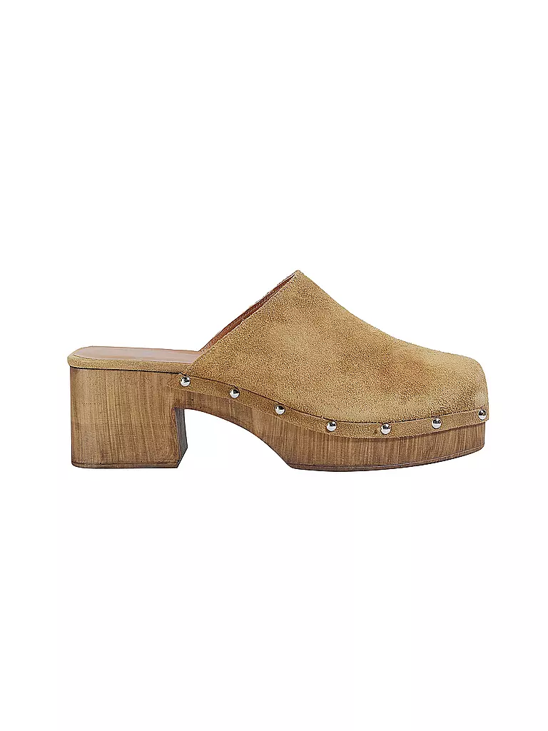 COPENHAGEN | Pantoletten - Clogs SUEDE | Marron clair