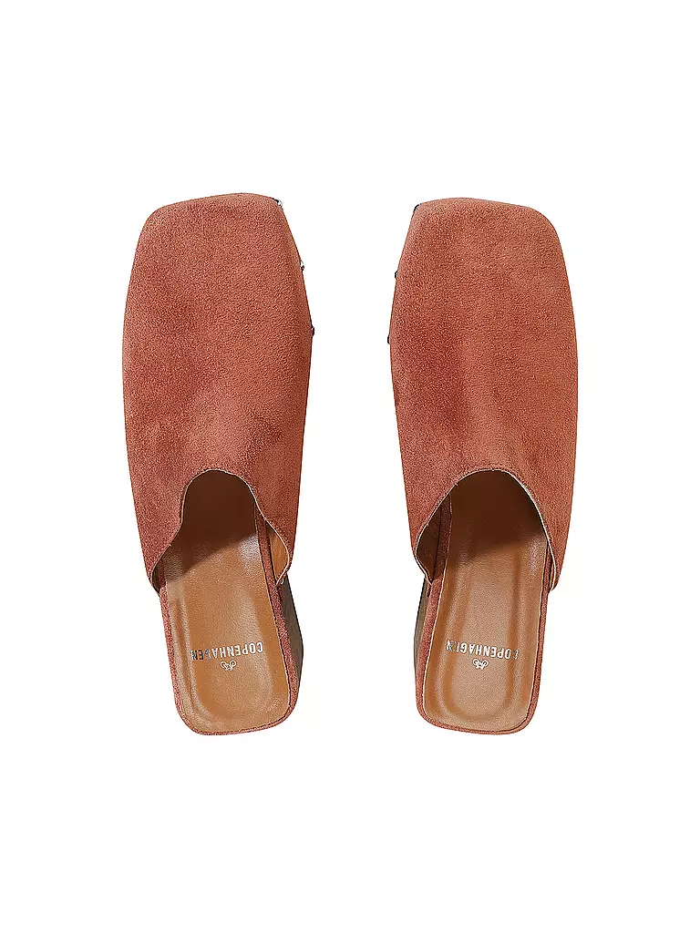 COPENHAGEN | Pantoletten - Clogs SUEDE | Cuivre