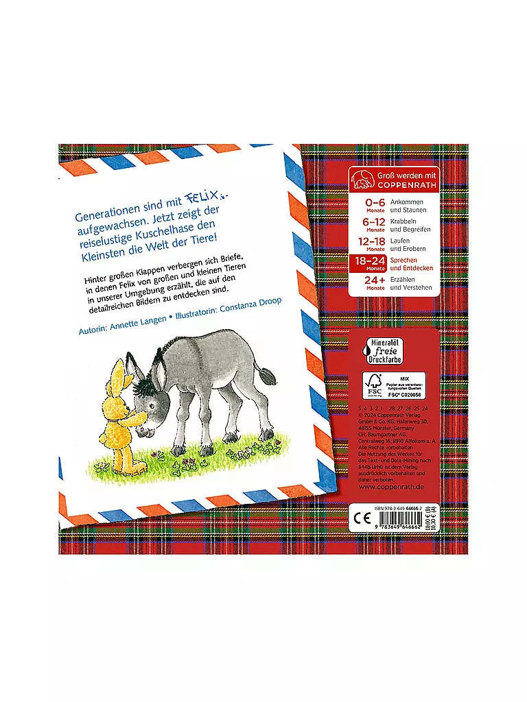 COPPENRATH VERLAG | Livre - Premières lettres pour les explorateurs d'animaux de Felix, Annette Langen | Aucune couleur