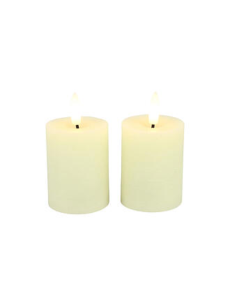 COUNTRYFIELD | Lot de 2 bougies LED LYON 5x9cm Crème