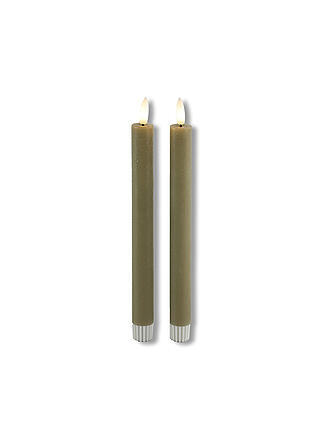 COUNTRYFIELD | Bougie LED lot de 2 Rustique 24x2,2cm Beige